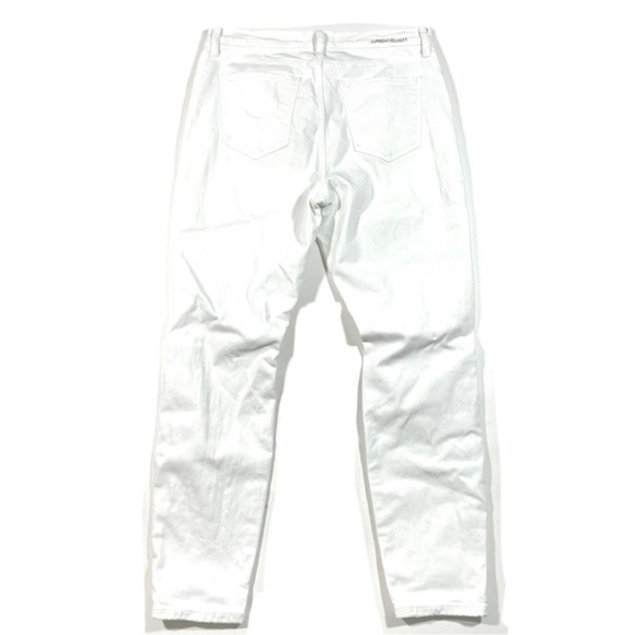 Current Elliott High Waist Stiletto Jeans 2 Year Destroy White 31 - Picture 2 of 10